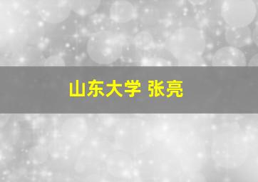 山东大学 张亮